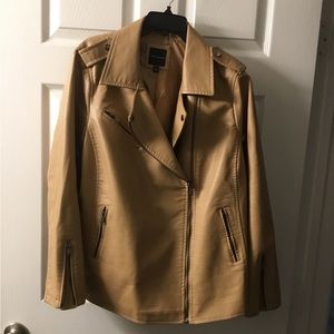 Carmel color motorcycle/bomber jacket